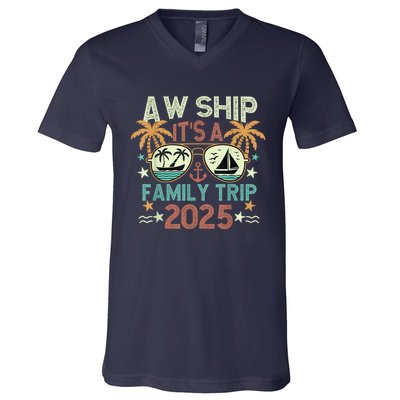 Aw Ship ItS Family Trip 2025 Cruise Vacation Cruising Ship V-Neck T-Shirt