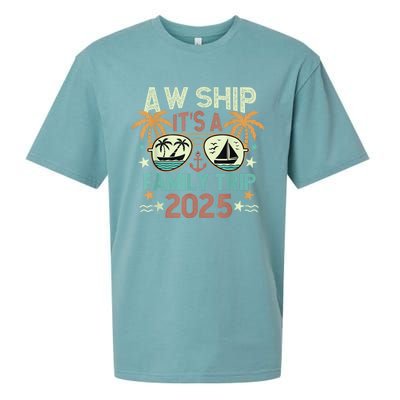 Aw Ship ItS Family Trip 2025 Cruise Vacation Cruising Ship Sueded Cloud Jersey T-Shirt