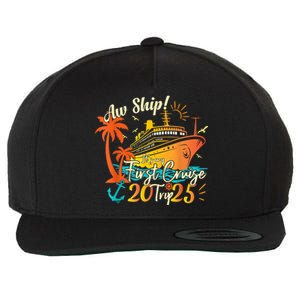 Aw Ship Its My First Cruise Trip 2025 First Cruise 2025 Wool Snapback Cap