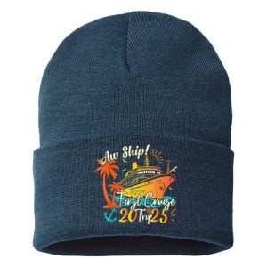 Aw Ship Its My First Cruise Trip 2025 First Cruise 2025 Sustainable Knit Beanie