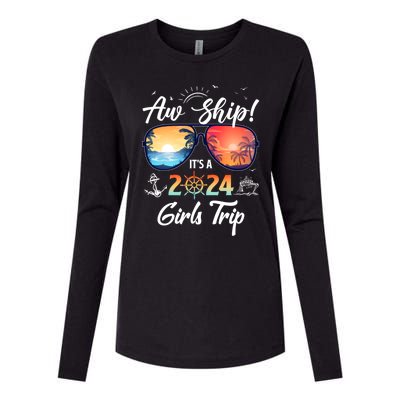 Aw Ship ItS A 2024 Trip Cruising Vacation Gift Womens Cotton Relaxed Long Sleeve T-Shirt