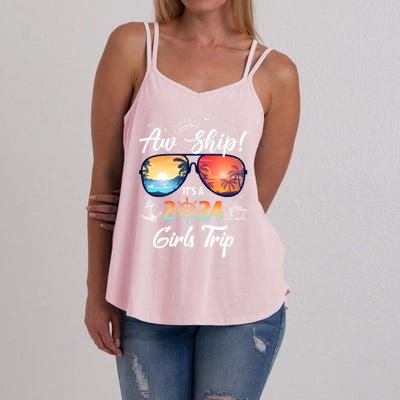 Aw Ship ItS A 2024 Trip Cruising Vacation Gift Women's Strappy Tank