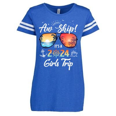 Aw Ship ItS A 2024 Trip Cruising Vacation Gift Enza Ladies Jersey Football T-Shirt