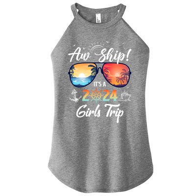 Aw Ship ItS A 2024 Trip Cruising Vacation Gift Women's Perfect Tri Rocker Tank