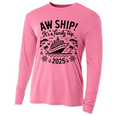 Aw Ship! ItS A Family Cruise 2025 Trip Vacation Matching Cooling Performance Long Sleeve Crew