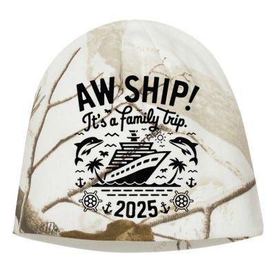 Aw Ship! ItS A Family Cruise 2025 Trip Vacation Matching Kati - Camo Knit Beanie