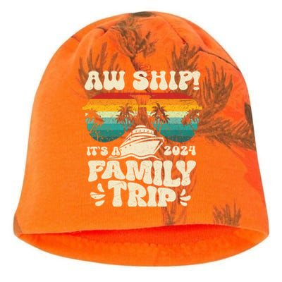 Aw Ship ItS A Family Trip 2024 Family Cruise Squad Matching Cool Gift Kati - Camo Knit Beanie