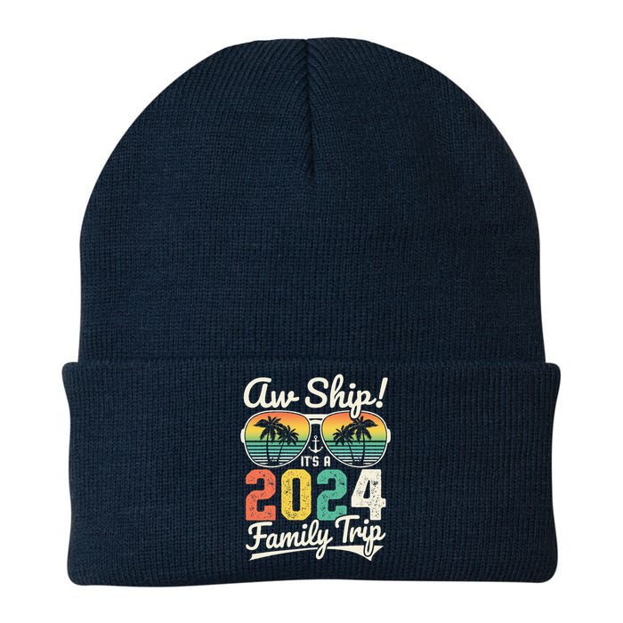 Aw Ship ItS A 2024 Family Trip Family Cruise Vintage Knit Cap Winter Beanie