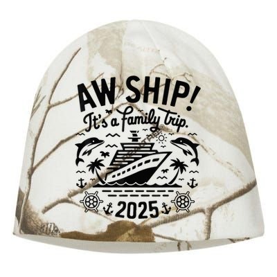 Aw Ship! ItS A Family Cruise 2025 Trip Vacation Matching Kati - Camo Knit Beanie