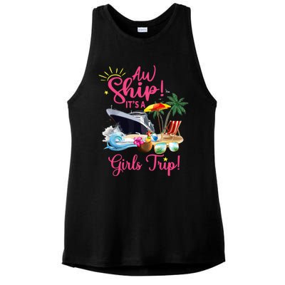 Aw Ship ItS A Trip Meaningful Gift Ladies PosiCharge Tri-Blend Wicking Tank