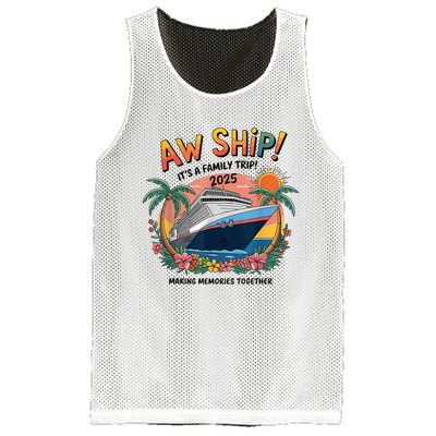 Aw Ship! ItS A Family Cruise 2025 Trip Vacation Matching Mesh Reversible Basketball Jersey Tank