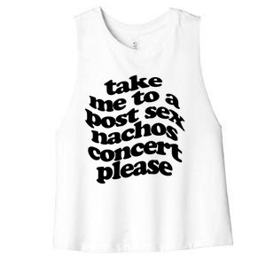 A Small Indie Band Stole All Of My Money Take Me To A Post Sec Nachos Concert Pl Women's Racerback Cropped Tank