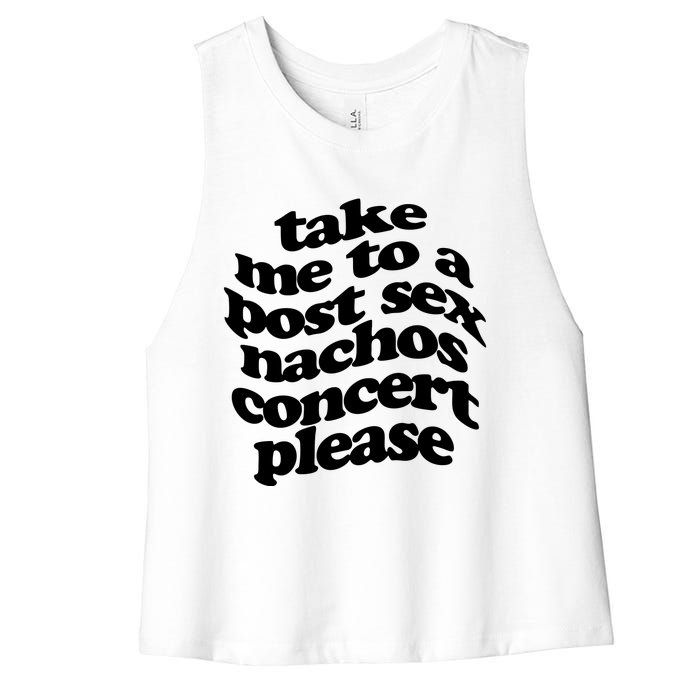 A Small Indie Band Stole All Of My Money Take Me To A Post Sec Nachos Concert Pl Women's Racerback Cropped Tank