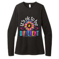 Autism Sunflower it's ok to be Different Autism Awareness Womens CVC Long Sleeve Shirt