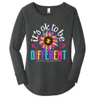 Autism Sunflower it's ok to be Different Autism Awareness Women's Perfect Tri Tunic Long Sleeve Shirt