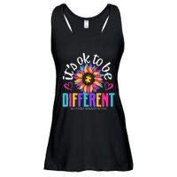 Autism Sunflower it's ok to be Different Autism Awareness Ladies Essential Flowy Tank