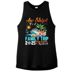 Aw Ship! It’S A Family Trip 2025 Family Matching Cruise Ladies PosiCharge Tri-Blend Wicking Tank