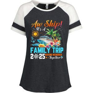 Aw Ship! It’S A Family Trip 2025 Family Matching Cruise Enza Ladies Jersey Colorblock Tee