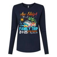 Aw Ship! It’S A Family Trip 2025 Family Matching Cruise Womens Cotton Relaxed Long Sleeve T-Shirt