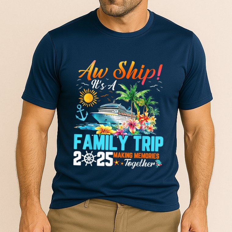 Aw Ship! It’S A Family Trip 2025 Family Matching Cruise Cooling Performance Crew T-Shirt