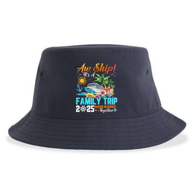 Aw Ship! It’S A Family Trip 2025 Family Matching Cruise Sustainable Bucket Hat