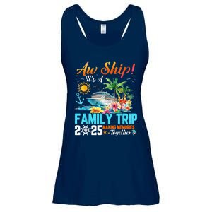 Aw Ship! It’S A Family Trip 2025 Family Matching Cruise Ladies Essential Flowy Tank