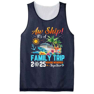 Aw Ship! It’S A Family Trip 2025 Family Matching Cruise Mesh Reversible Basketball Jersey Tank