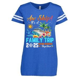 Aw Ship! It’S A Family Trip 2025 Family Matching Cruise Enza Ladies Jersey Football T-Shirt