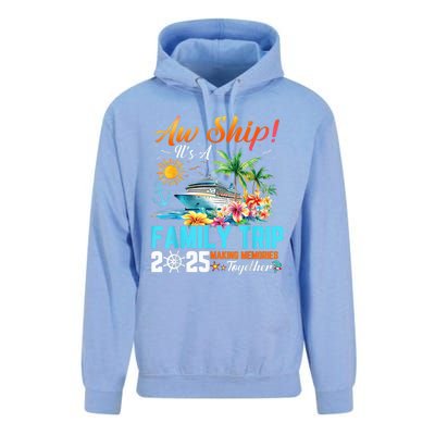 Aw Ship! It’S A Family Trip 2025 Family Matching Cruise Unisex Surf Hoodie