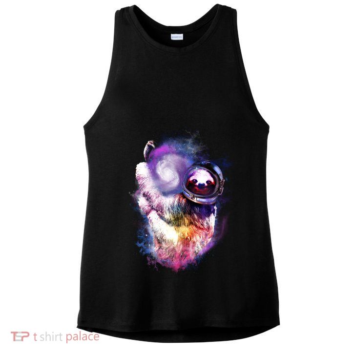 Astronaut Sloth In Space Ladies PosiCharge Tri-Blend Wicking Tank