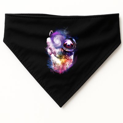 Astronaut Sloth In Space USA-Made Doggie Bandana