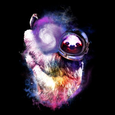 Astronaut Sloth In Space T-Shirt