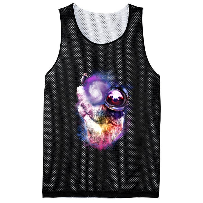 Astronaut Sloth In Space Mesh Reversible Basketball Jersey Tank