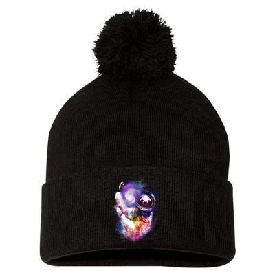 Astronaut Sloth In Space Pom Pom 12in Knit Beanie