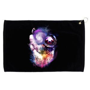 Astronaut Sloth In Space Grommeted Golf Towel