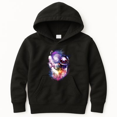 Astronaut Sloth In Space Kids Hoodie