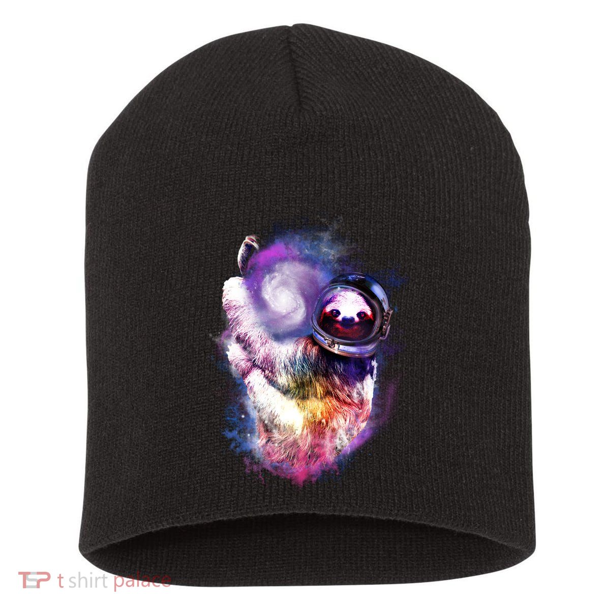 Astronaut Sloth In Space Short Acrylic Beanie