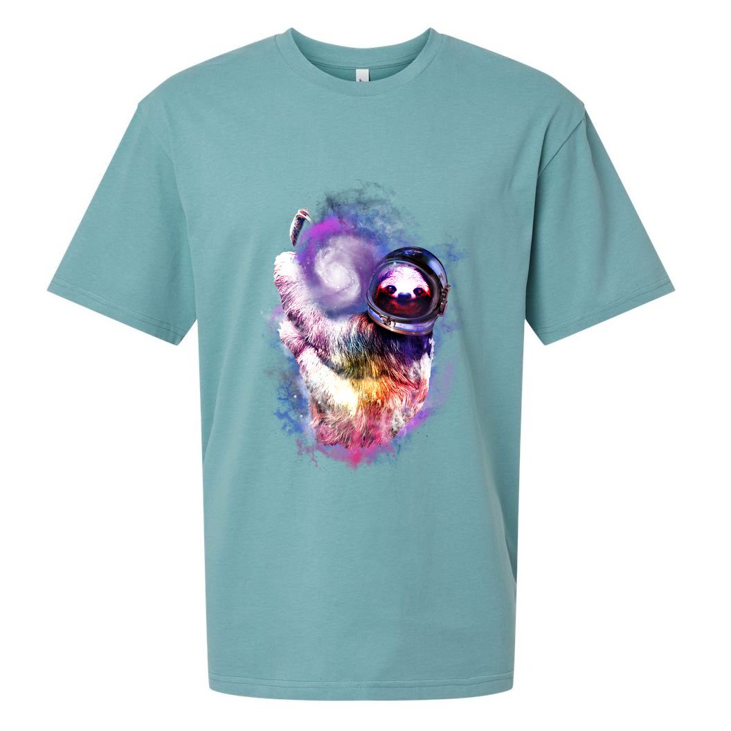 Astronaut Sloth In Space Sueded Cloud Jersey T-Shirt
