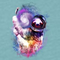 Astronaut Sloth In Space Sueded Cloud Jersey T-Shirt