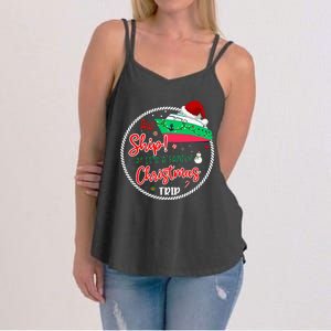 Aw Ship ItS A Christmas Cruise Trip Matching Family Reunion Women's Strappy Tank