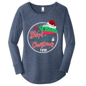 Aw Ship ItS A Christmas Cruise Trip Matching Family Reunion Women's Perfect Tri Tunic Long Sleeve Shirt