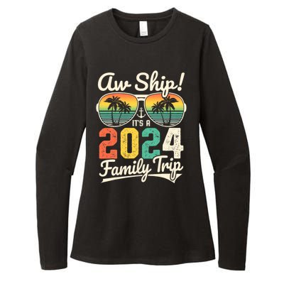 Aw Ship ItS A 2024 Family Trip Family Cruise Vintage Womens CVC Long Sleeve Shirt