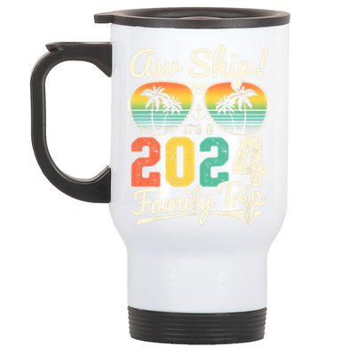 Aw Ship ItS A 2024 Family Trip Family Cruise Vintage Stainless Steel Travel Mug