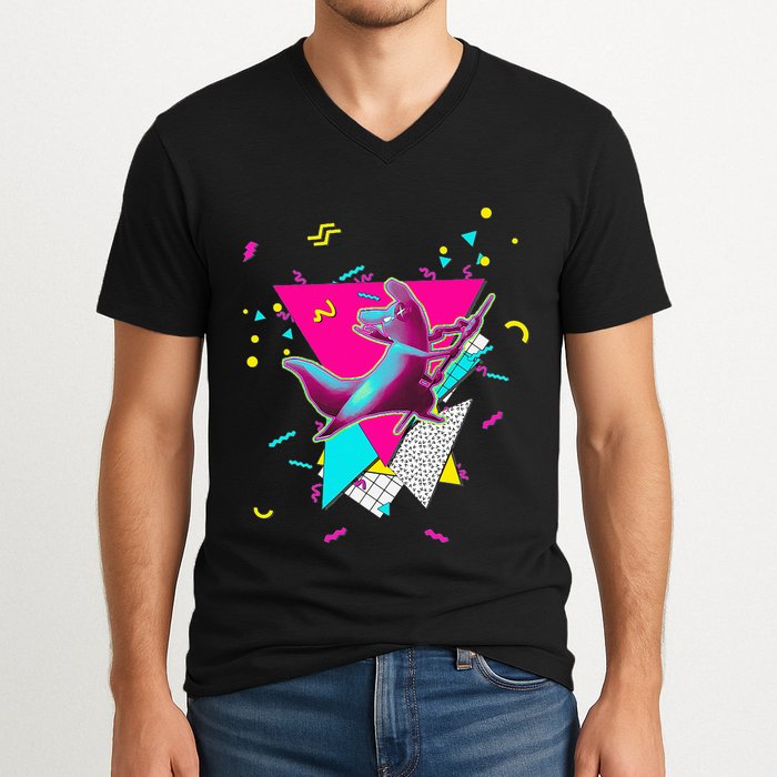 Artificer Slugcat Indie Game Rain World 90s graphic design V-Neck T-Shirt