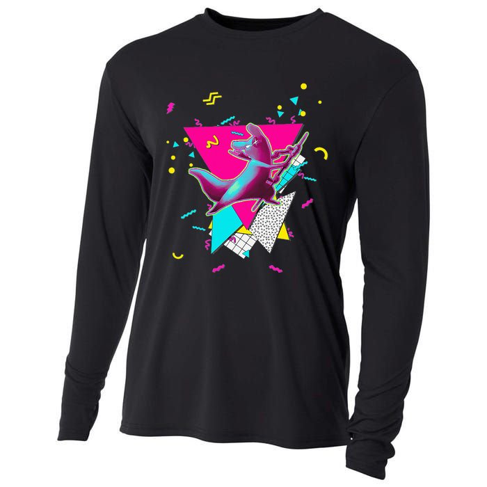 Artificer Slugcat Indie Game Rain World 90s graphic design Cooling Performance Long Sleeve Crew