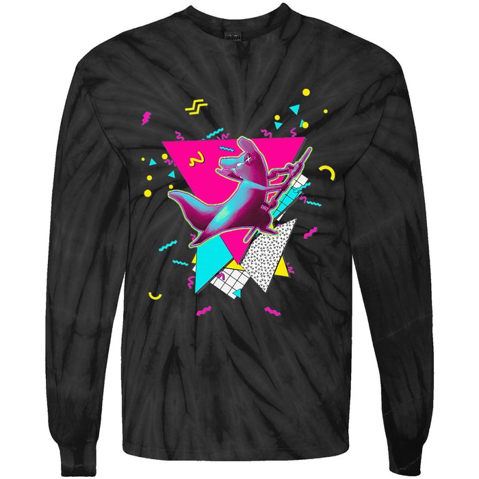 Artificer Slugcat Indie Game Rain World 90s graphic design Tie-Dye Long Sleeve Shirt