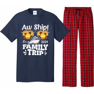 Aw Ship ItS A Family Trip 2024 Family Cruise Squad Matching Pajama Set