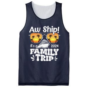 Aw Ship ItS A Family Trip 2024 Family Cruise Squad Matching Mesh Reversible Basketball Jersey Tank