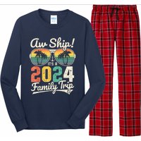 Aw Ship It's A 2024 Family Trip Family Cruise Vintage Long Sleeve Pajama Set