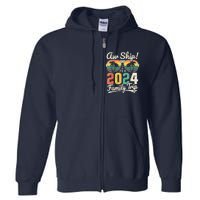 Aw Ship It's A 2024 Family Trip Family Cruise Vintage Full Zip Hoodie